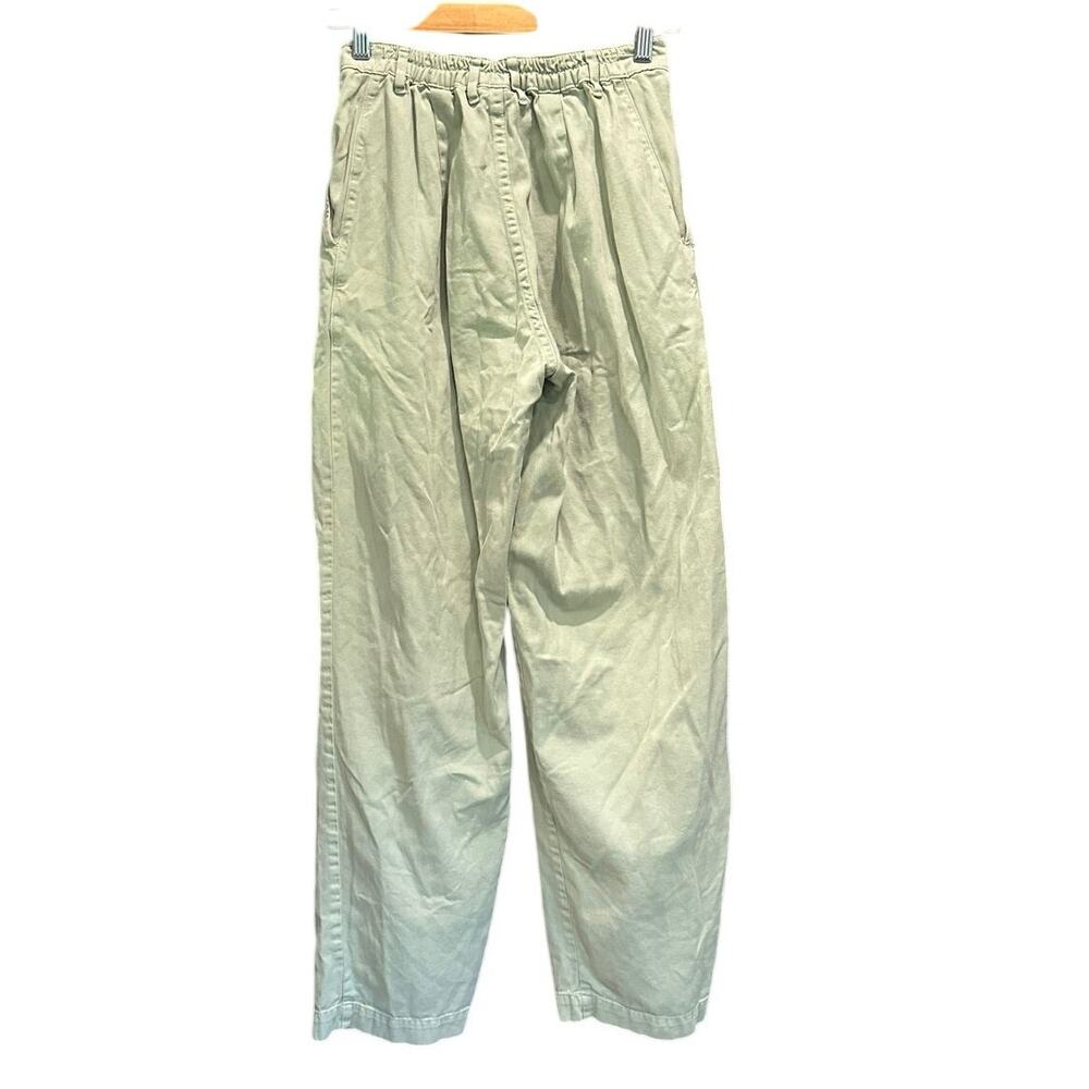 Big Bud Press Sage Green Pleated High Waisted Wide Leg Pants XXS - Picture 3 of 8